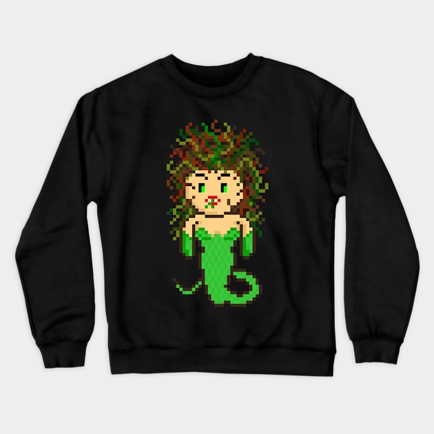 Pixel Monster Medusa Crewneck Sweatshirt by gkillerb